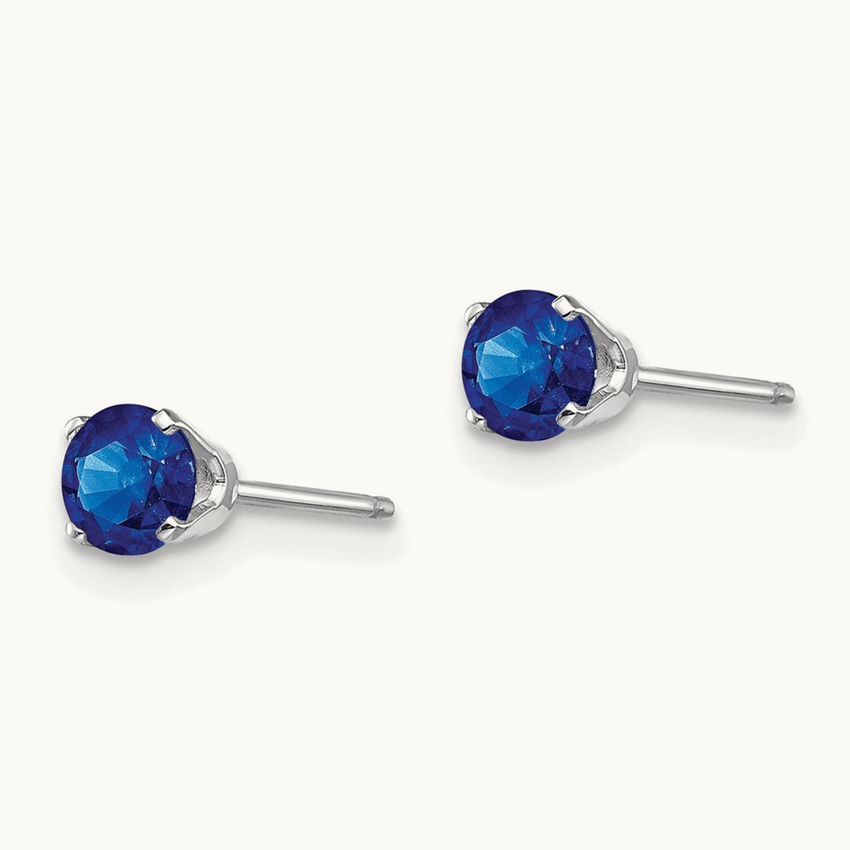 Sapphire Stud Earrings — 4mm