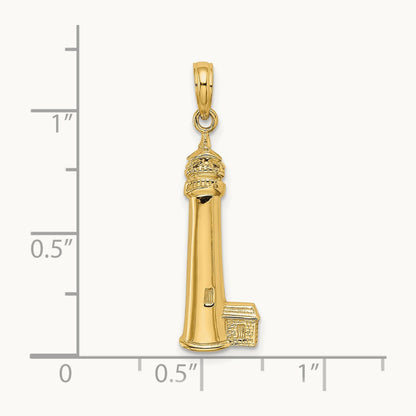 Polished Cape May Lighthouse Charm, 14K