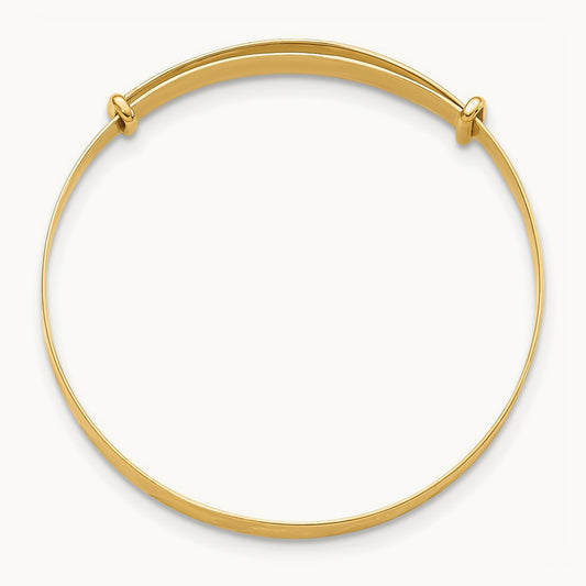 Madi K Polished D/C Expandable Baby Bangle, 14K
