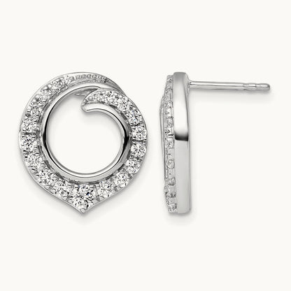 Circle Post Earrings, 1.00 ct tw Lab-Grown Diamond