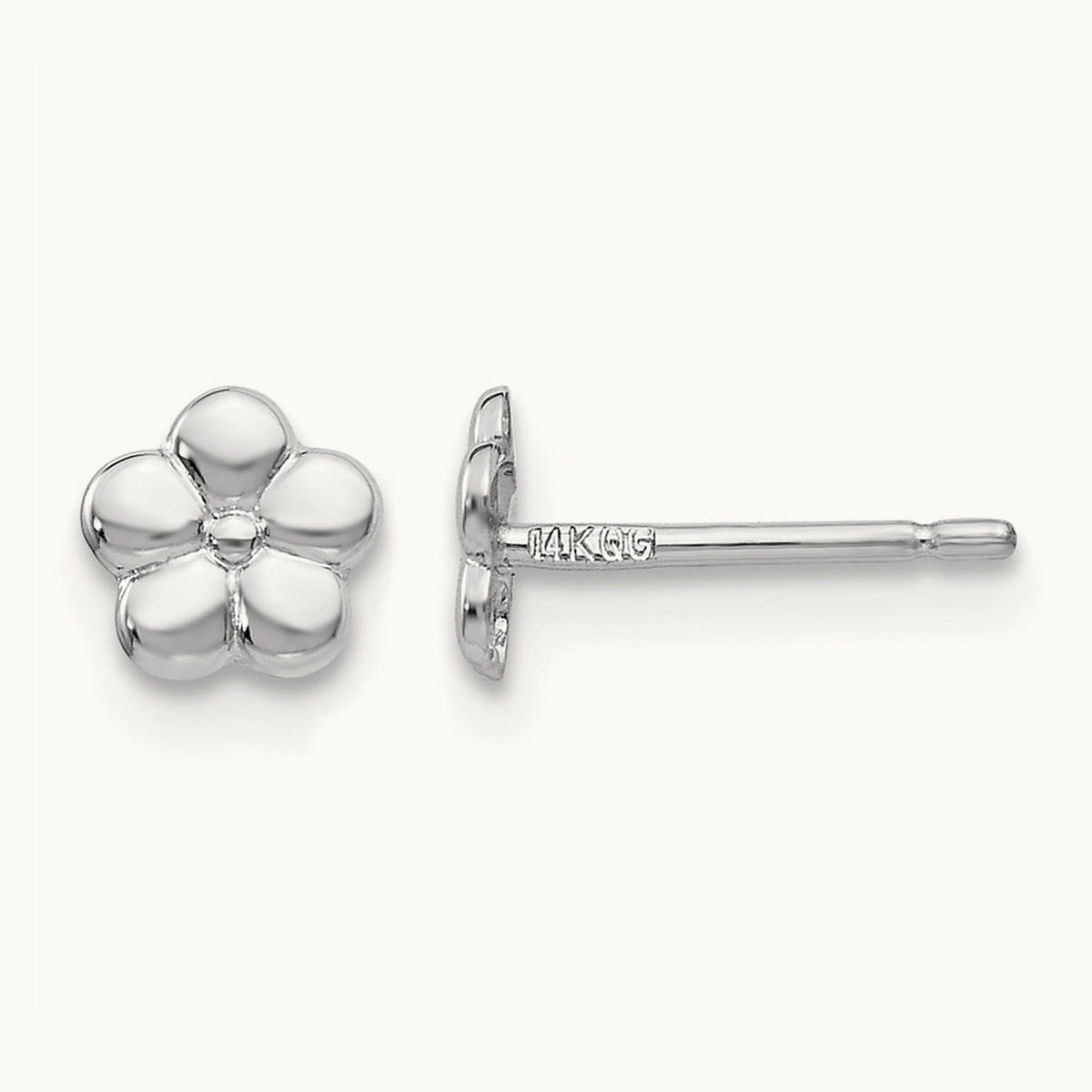 Polished Flower Post Earrings — photo set