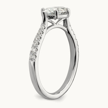 East West 1ct Marquise Semi-Mount Eng. Dia Ring, 14K Yellow Gold