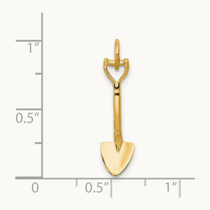 3-D Spade Charm, 14K