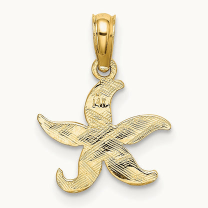 Flat Starfish Charm — 15mm
