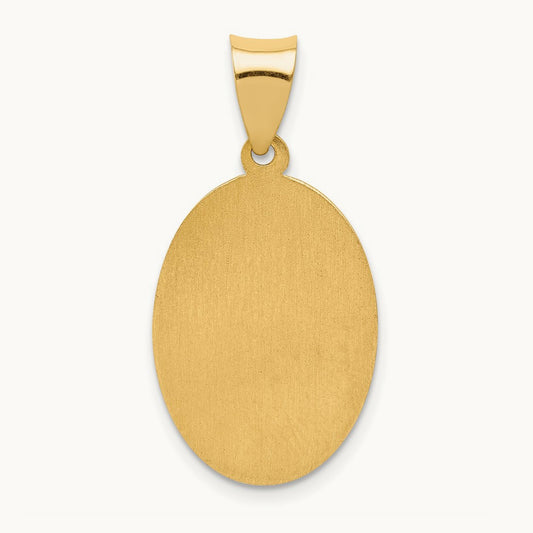 Polished and Satin St Joseph Medal Hollow Pendant — photo set
