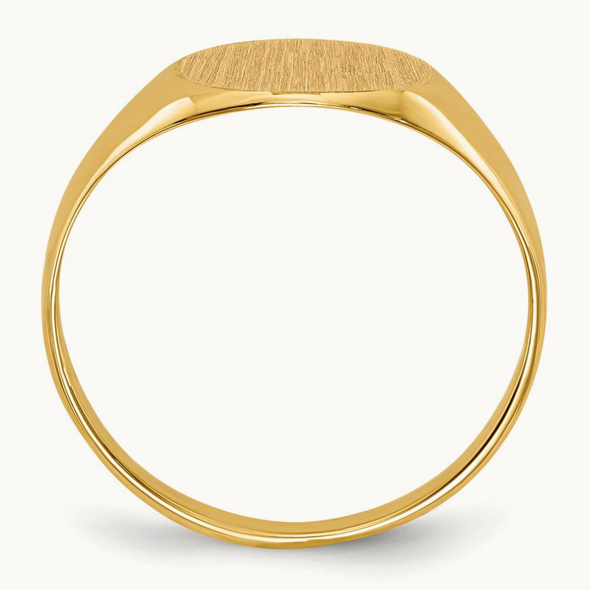 9.5x8. Open Back Signet Ring, 5mm, 14K