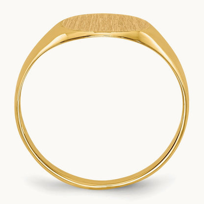 9.5x8. Open Back Signet Ring, 5mm, 14K