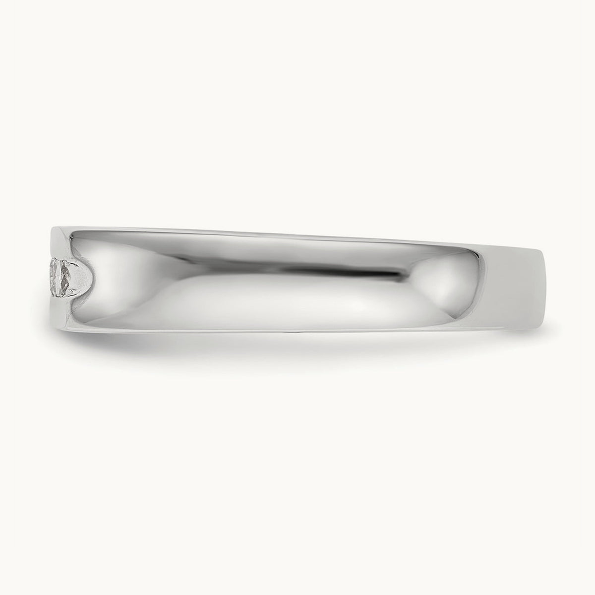 5-Stone Diamond Channel Band, 14K White Gold