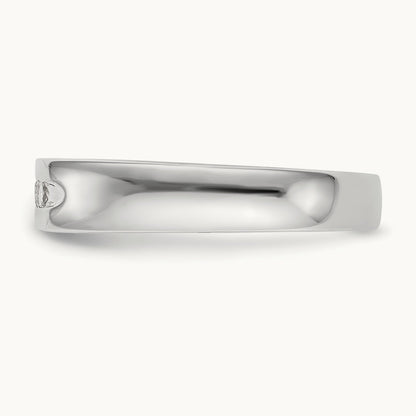 5-Stone Diamond Channel Band, 14K White Gold