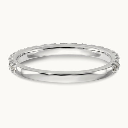 Diamond Wedding Band, 14K White Gold