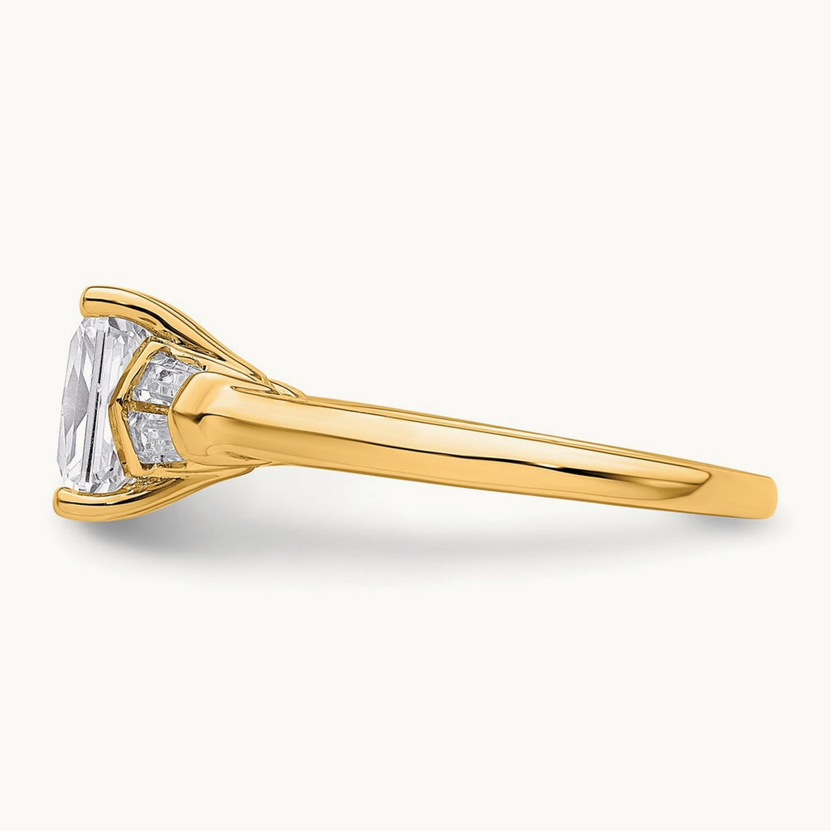 3 Stone Engagement Ring, 1.75 ct tw Lab-Grown Diamond — VS (Best), 14K Yellow Gold