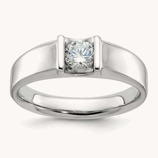 IBGoodman Men's Diamond Complete Ring, 14K White Gold