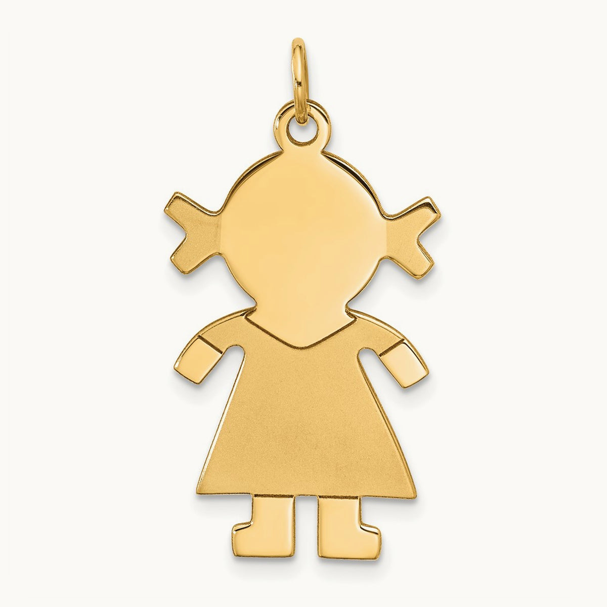 Satin Girl Charm, 14K