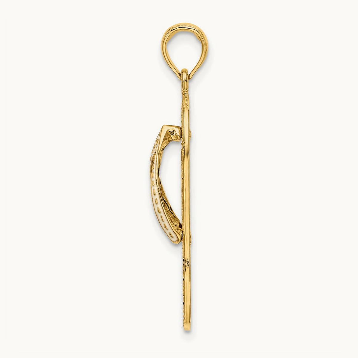 Enamel Palm Tree Flip-Flop Charm, 14K
