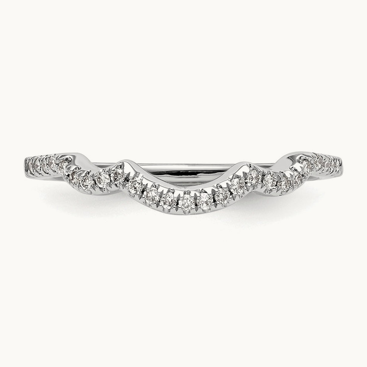 Diamond Wedding Band, 14K White Gold