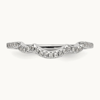 Diamond Wedding Band, 14K White Gold