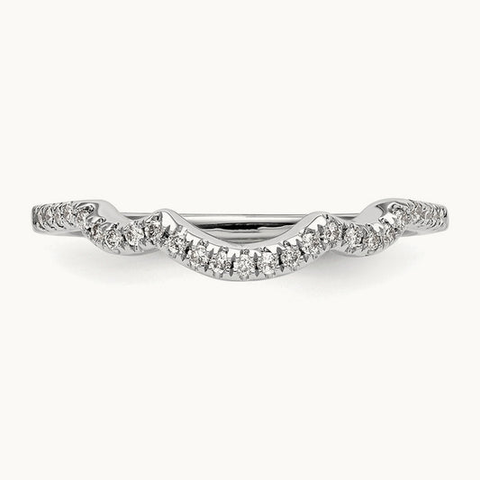 Diamond Wedding Band, 14K White Gold