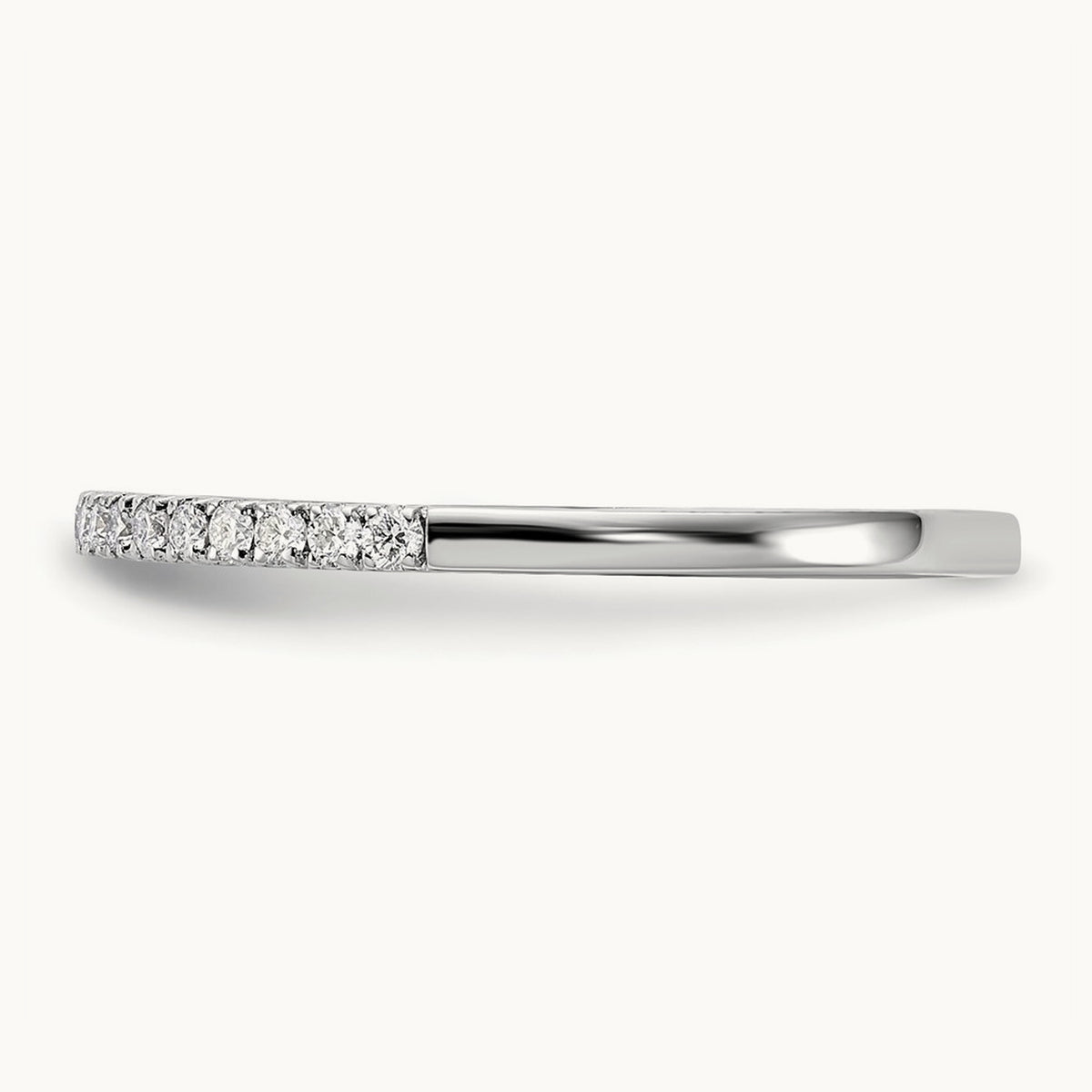 Diamond Wedding Band, 14K White Gold
