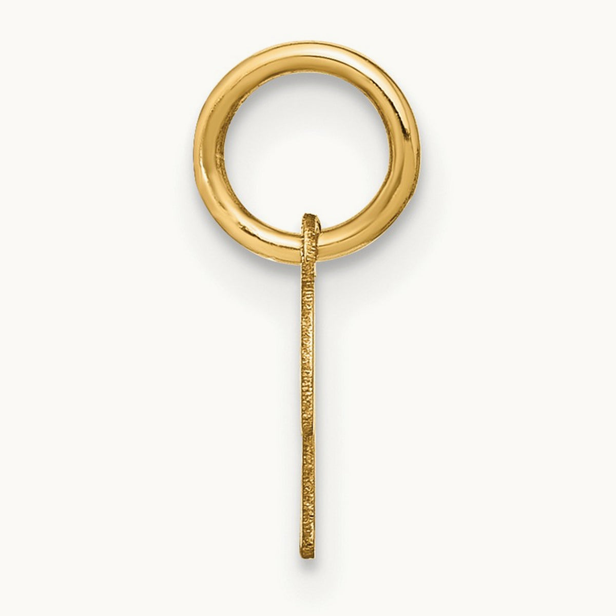 Upper case Initial Charm — 14K Yellow Gold, K