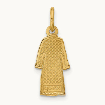 Bathrobe Charm, 14K Yellow Gold