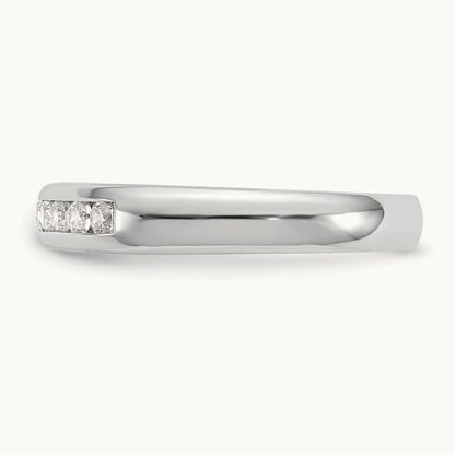 7-Stone Diamond Channel Band, 14K White Gold