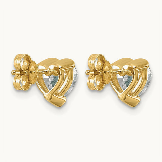 Heart Post Earrings, 2.00 ct tw Lab-Grown Diamond