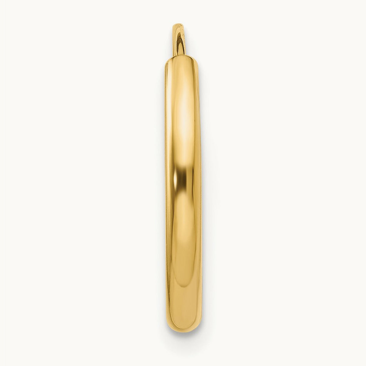 Single 14k Polished Round Endless Hoop Earring, 2mm