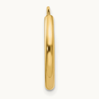 Single 14k Polished Round Endless Hoop Earring, 2mm