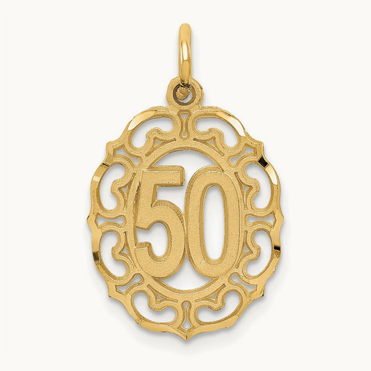 #50 in Oval Pendant, 14K