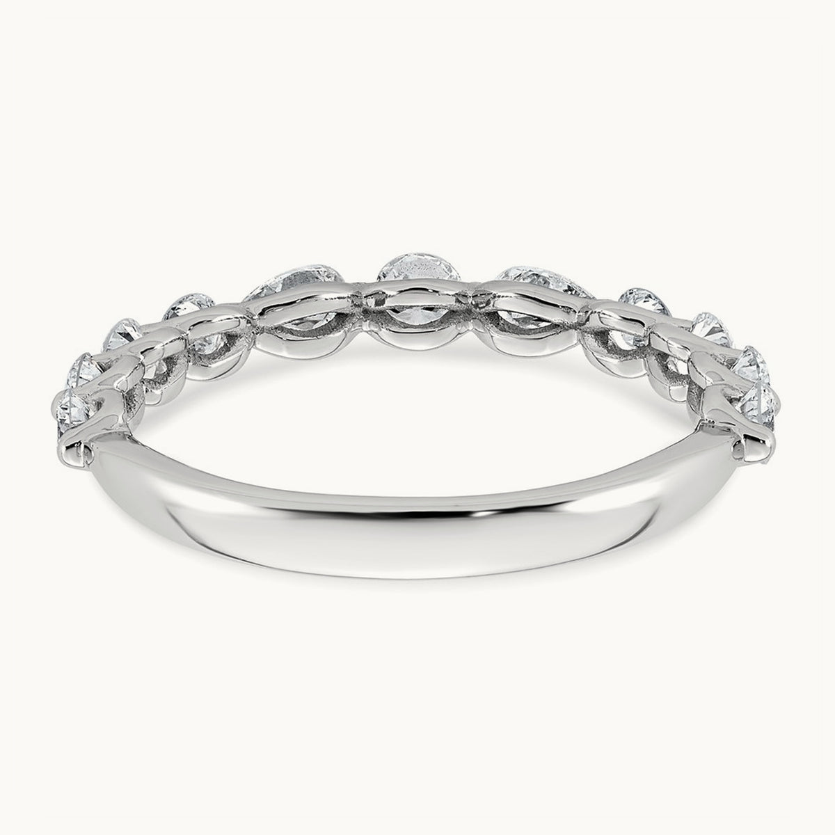 Round & Pear Wedding Band, 1.00-1.25 ct tw Lab-Grown Diamond