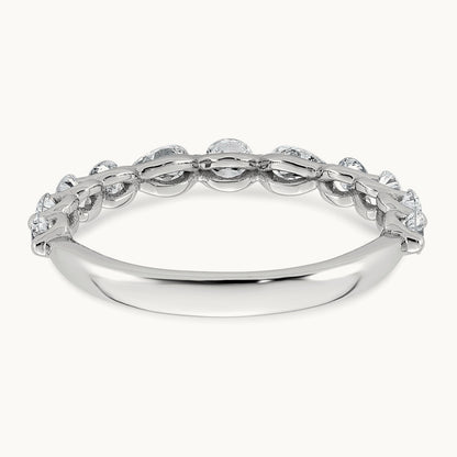 Round & Pear Wedding Band, 1.00-1.25 ct tw Lab-Grown Diamond