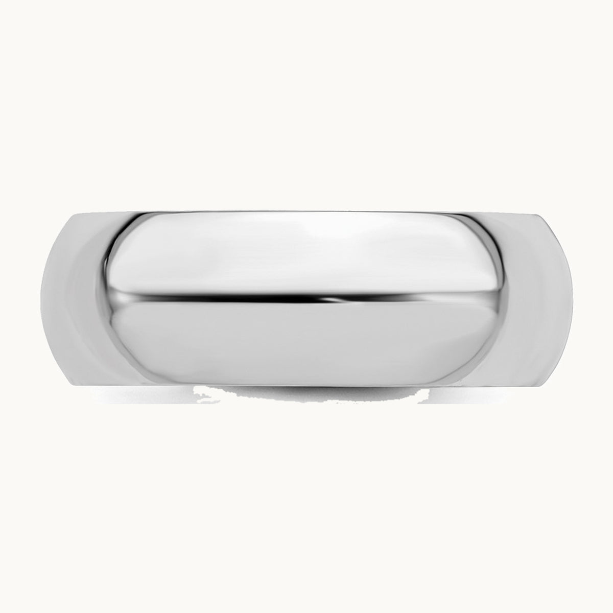 Sterling Silver Rhodium-plated 7mm Comfort Fit Band