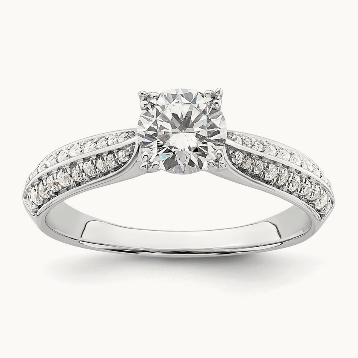 Round Semi-Mount Engagement Ring — 3/4 ct, 7