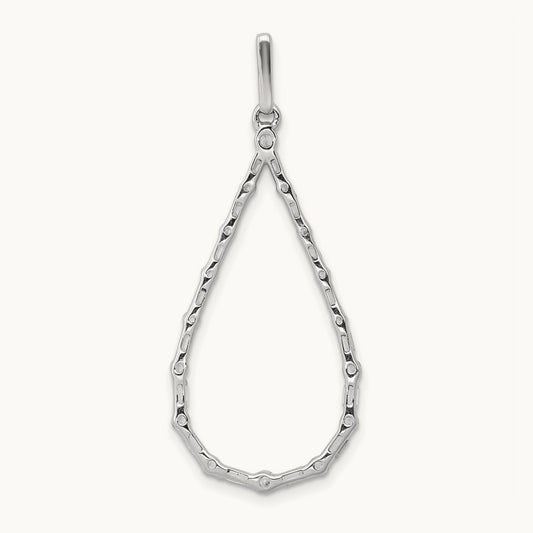 1/2ct. Diamond Teardrop Pendant, 14K White Gold