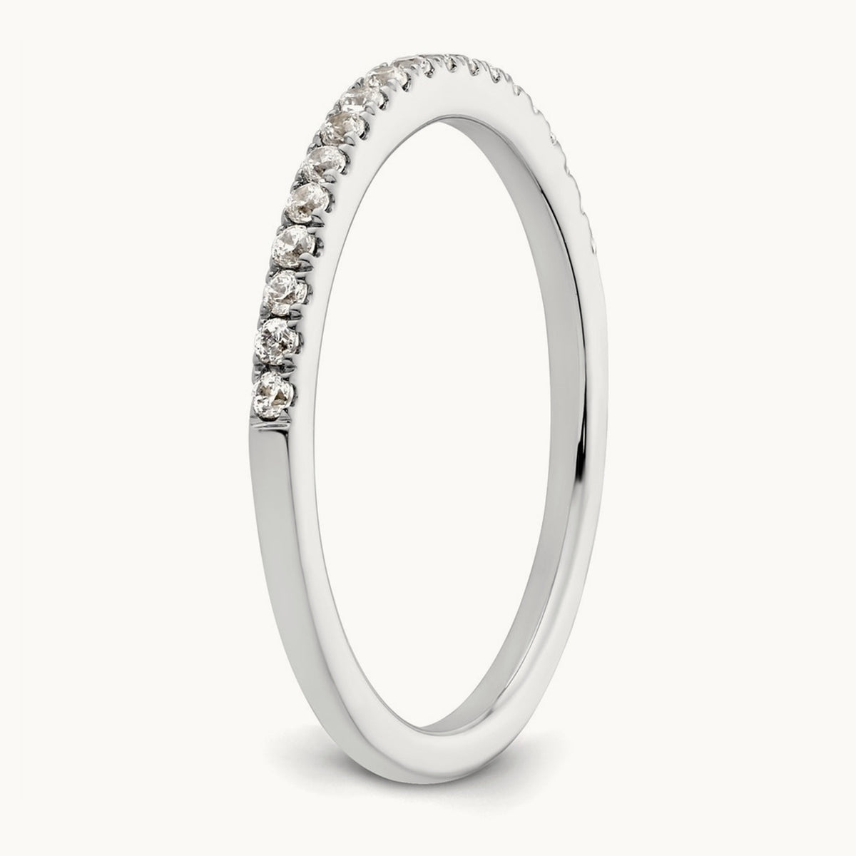 Diamond Wedding Band, 14K White Gold