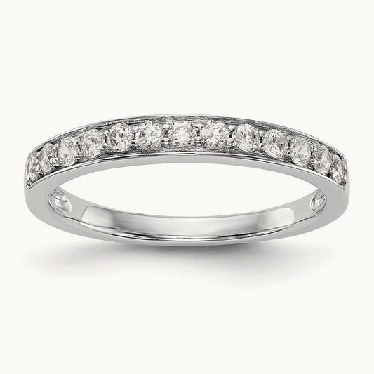 Diamond Wedding Band, 14K White Gold