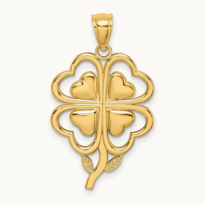 4-Leaf Clover Charm — 14K Yellow Gold