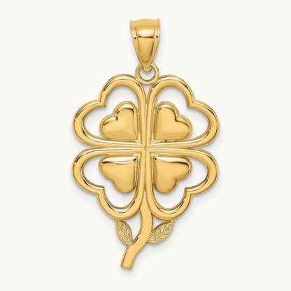 4-Leaf Clover Charm — 14K Yellow Gold