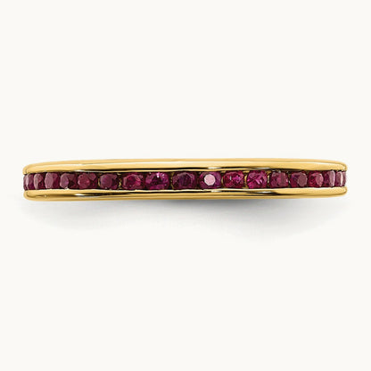 Ruby Band, 2.7 wide — 14K Yellow Gold