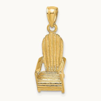 3-D Beach Chair Charm, 14K