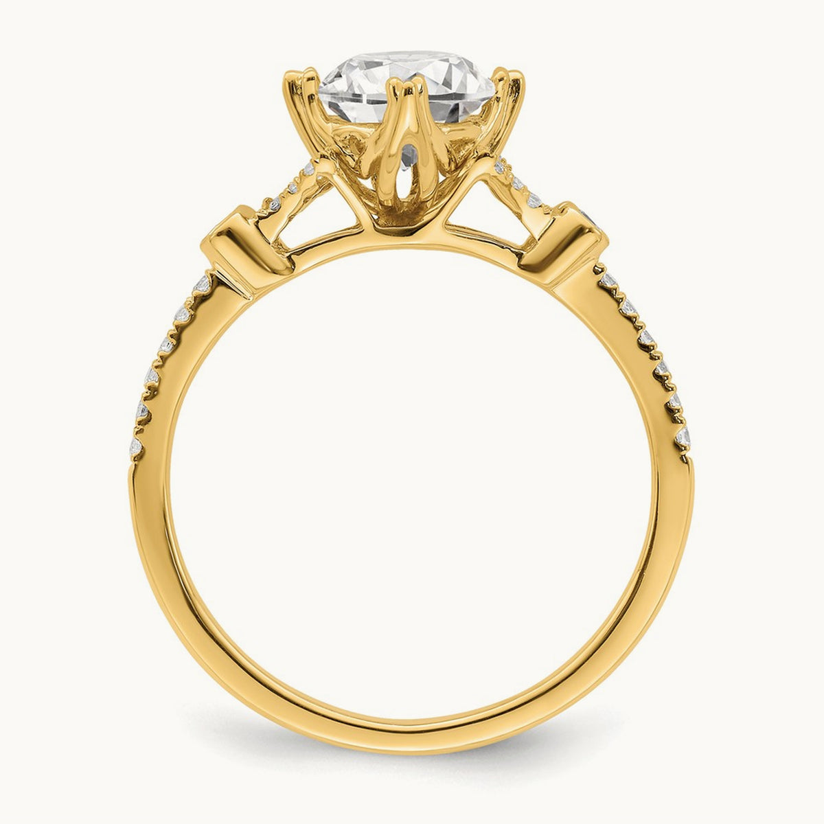 1ct Round Semi-Mount Engagement Dia Ring, 14K Gold