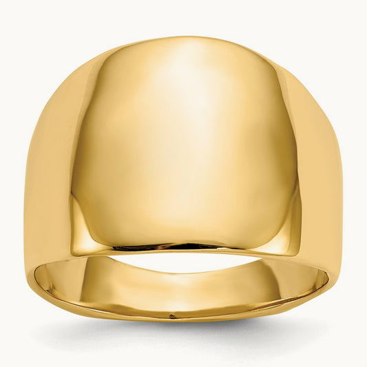 Polished Dome Ring, 14K