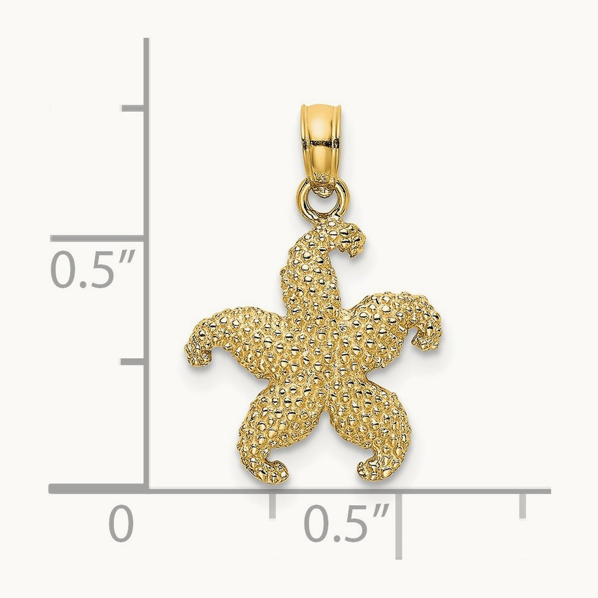 Starfish Charm, 14K