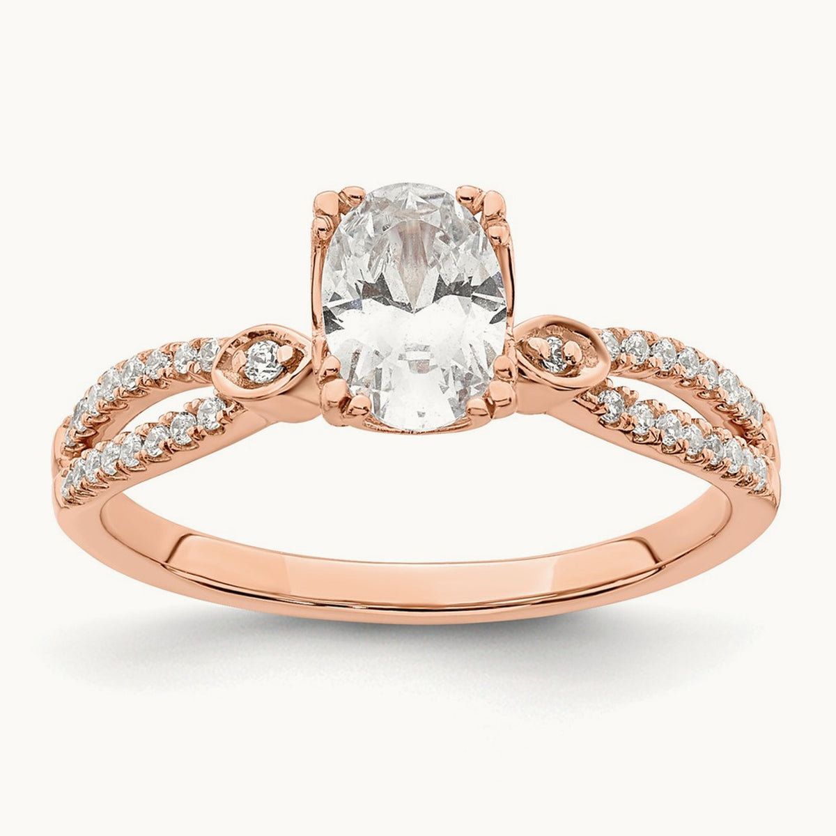 Oval Semi-Mount Engagement Ring — 3/4 ct, 7