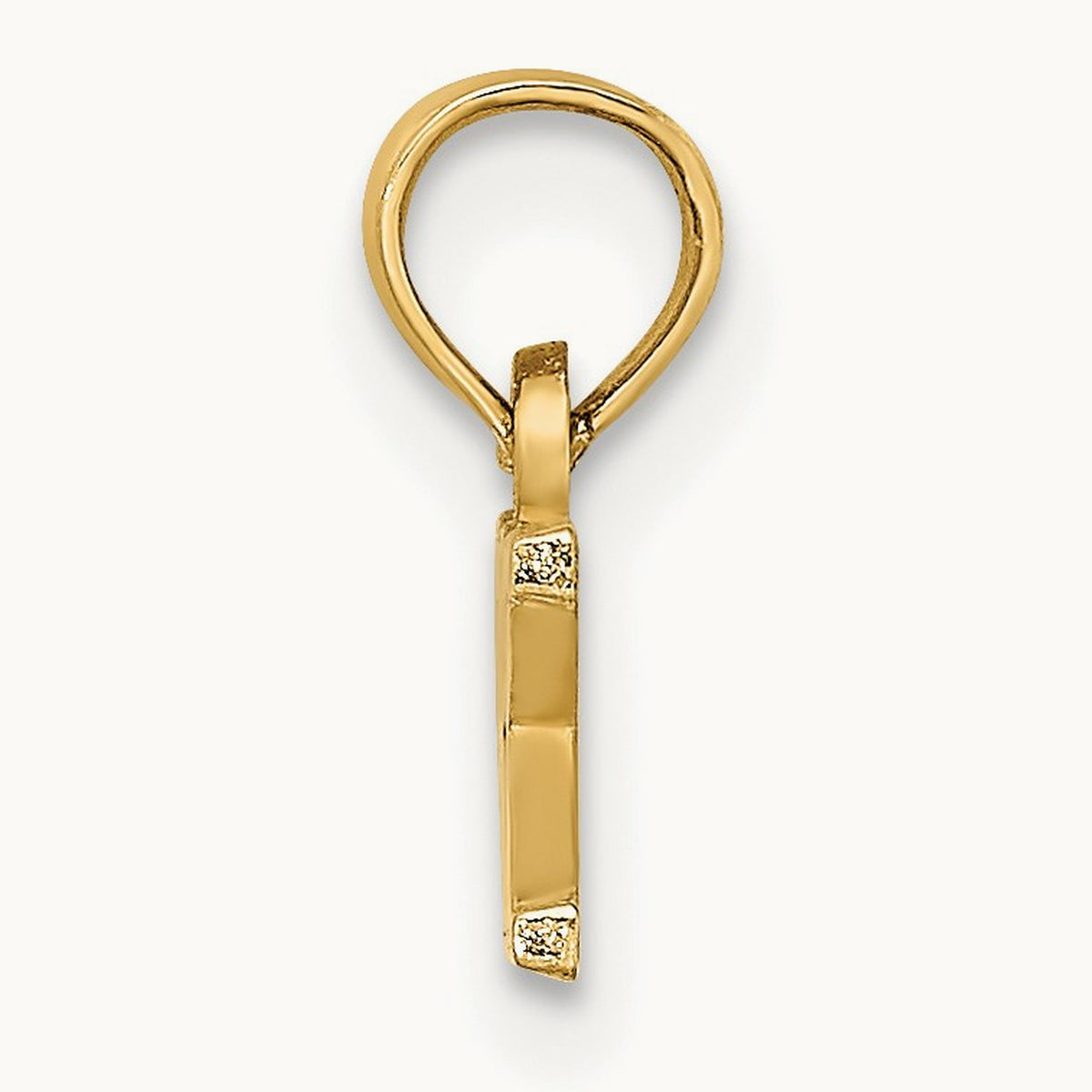 Polished OBX Charm, 14K
