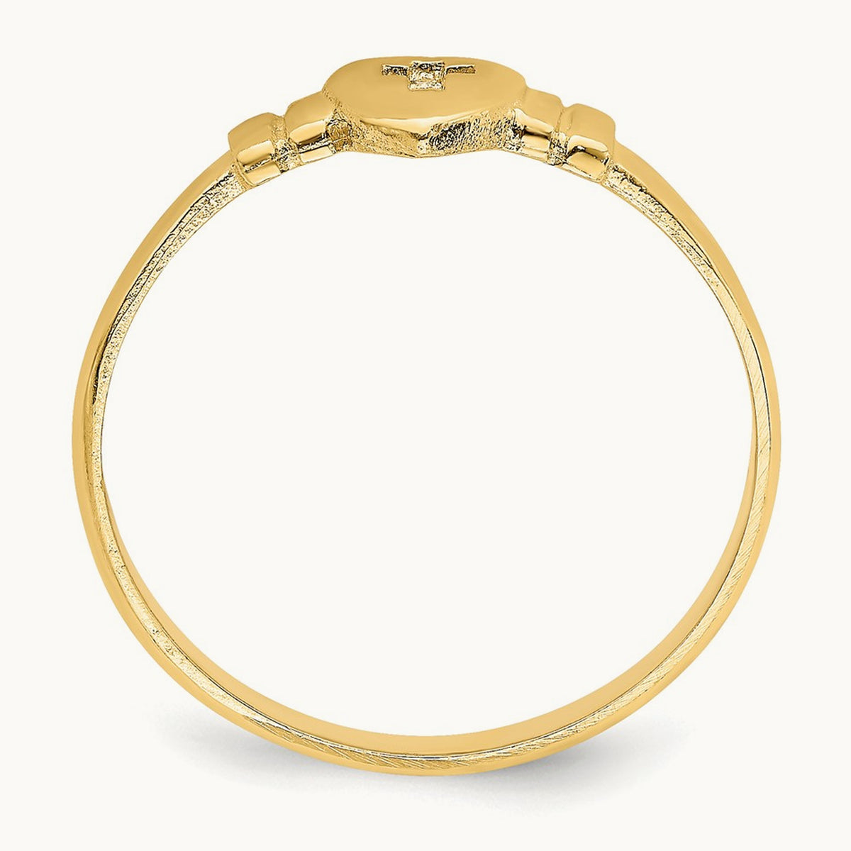 Heart w/Cut-Out Cross Ring, 14K