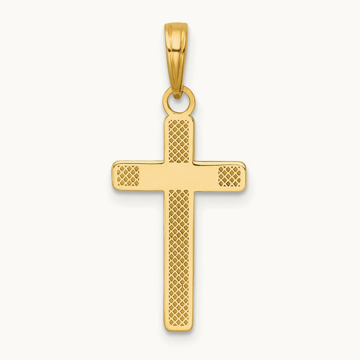 Polished Large Cross Charm, 14K