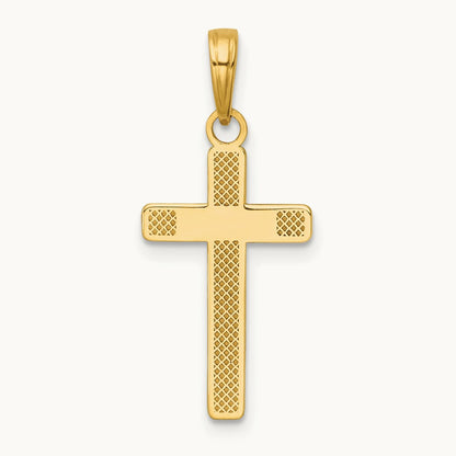 Polished Large Cross Charm, 14K