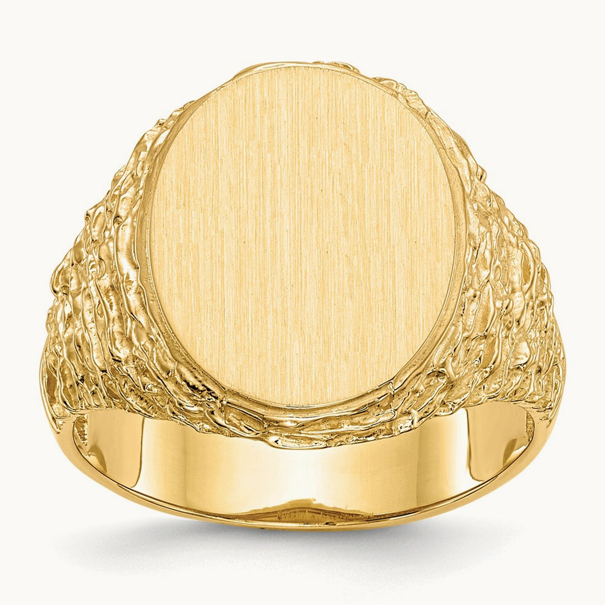 Open Back Mens Signet Ring — photo set