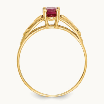 Madi K Synthetic Ruby Ring, 14K